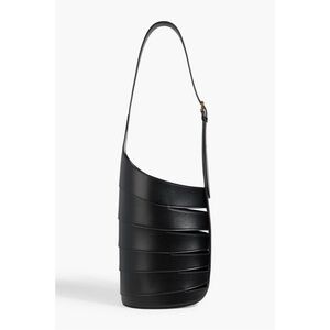 NWT Alaïa Medium Babel Black Leather Shoulder Bucket Bag